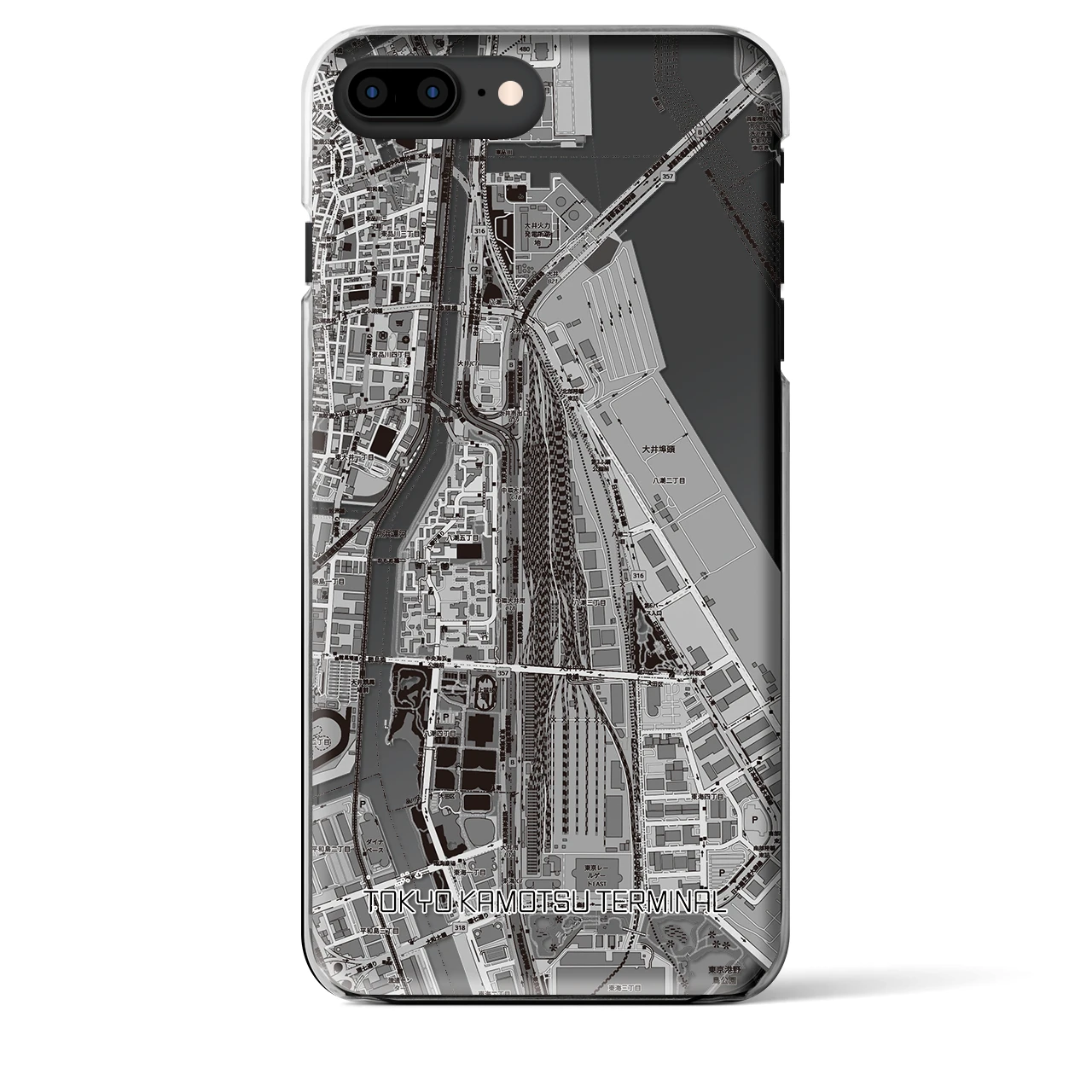 【東京貨物ターミナル(東京都)】地図柄iPhoneケース(クリアタイプ)
