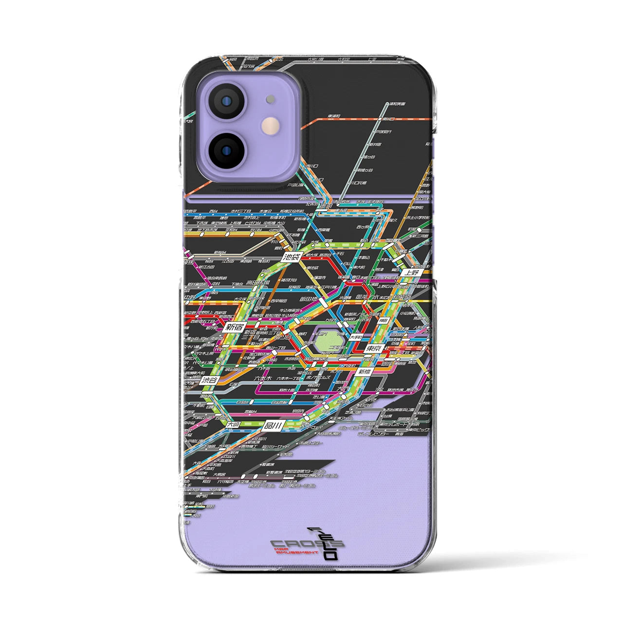 【東京路線図(東京都)】路線図iPhoneケース(クリアタイプ)