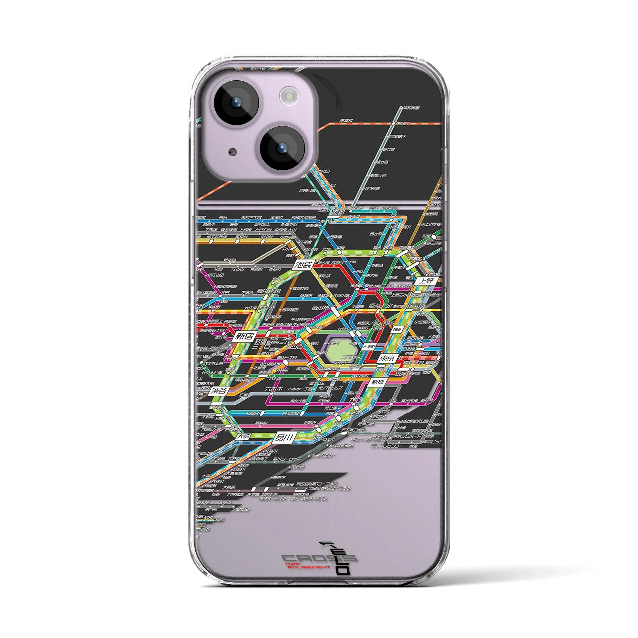 【東京路線図(東京都)】路線図iPhoneケース(クリアタイプ)