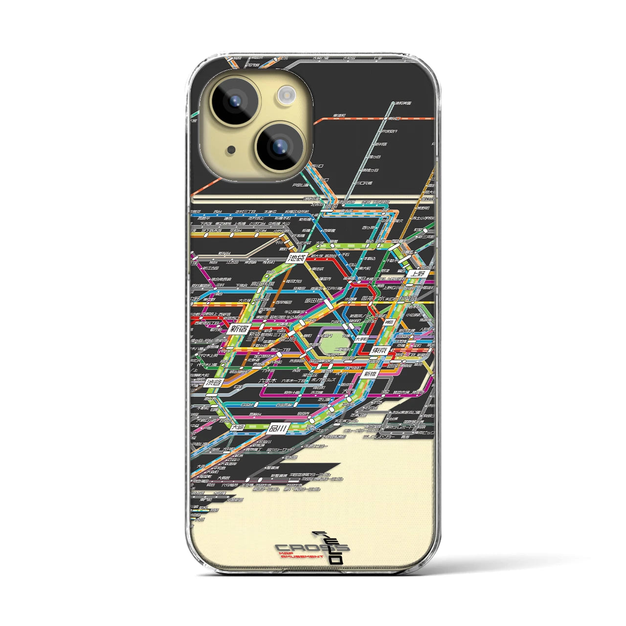 【東京路線図(東京都)】路線図iPhoneケース(クリアタイプ)