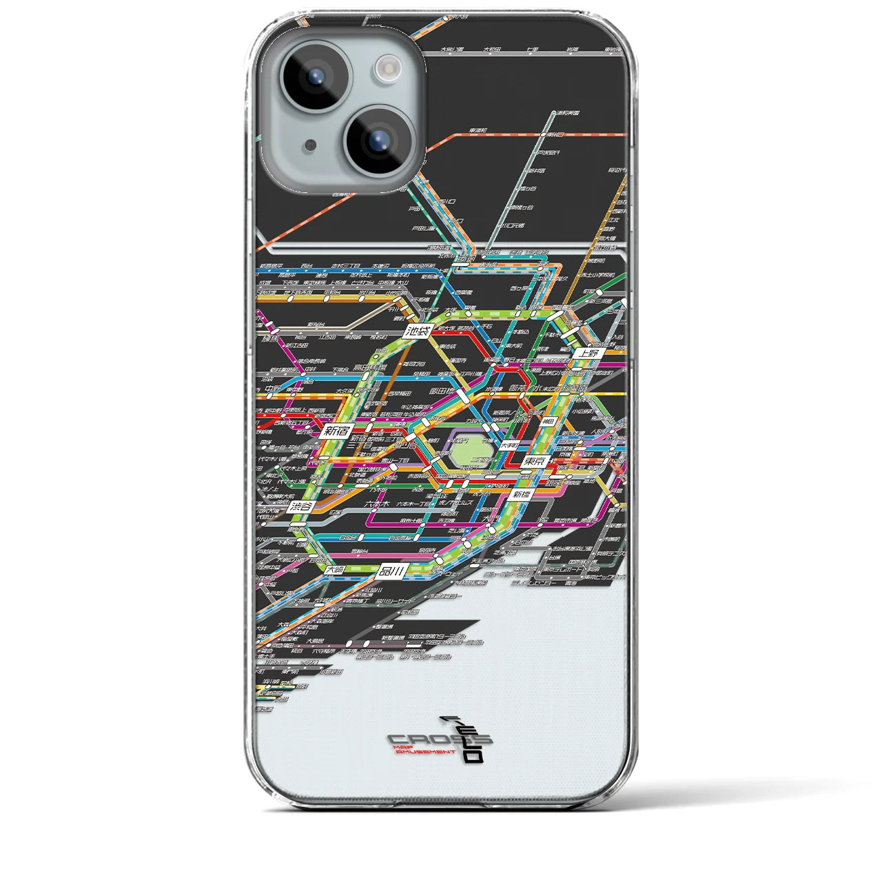 【東京路線図(東京都)】路線図iPhoneケース(クリアタイプ)
