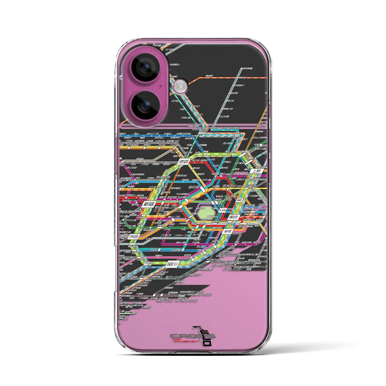 【東京路線図(東京都)】路線図iPhoneケース(クリアタイプ)