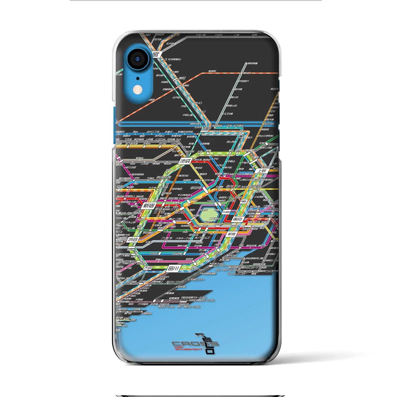 【東京路線図(東京都)】路線図iPhoneケース(クリアタイプ)