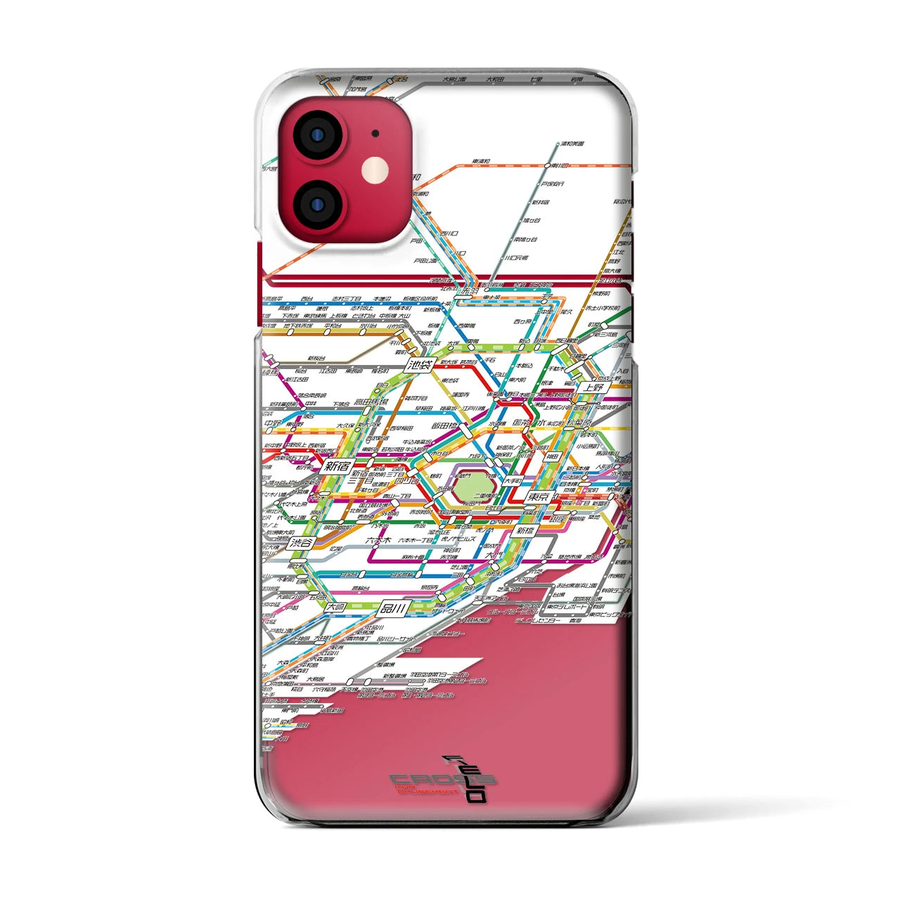 【東京路線図(東京都)】路線図iPhoneケース(クリアタイプ)