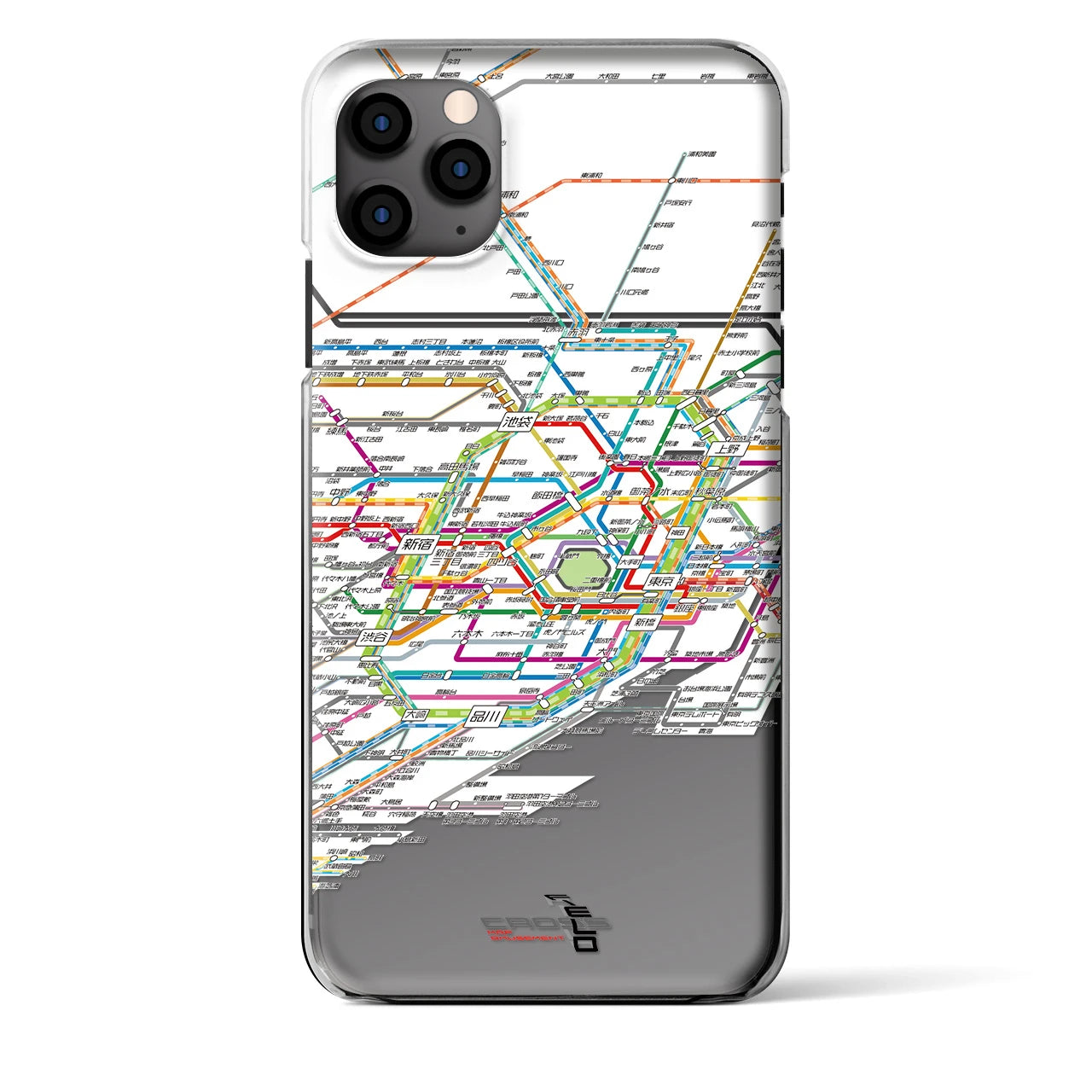 【東京路線図(東京都)】路線図iPhoneケース(クリアタイプ)