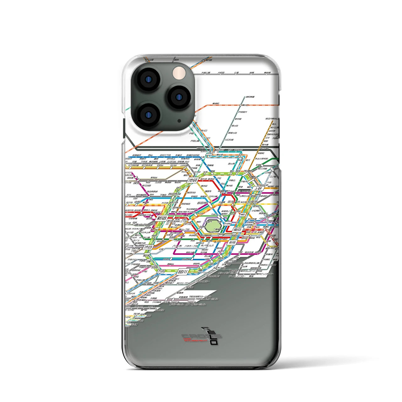 【東京路線図(東京都)】路線図iPhoneケース(クリアタイプ)