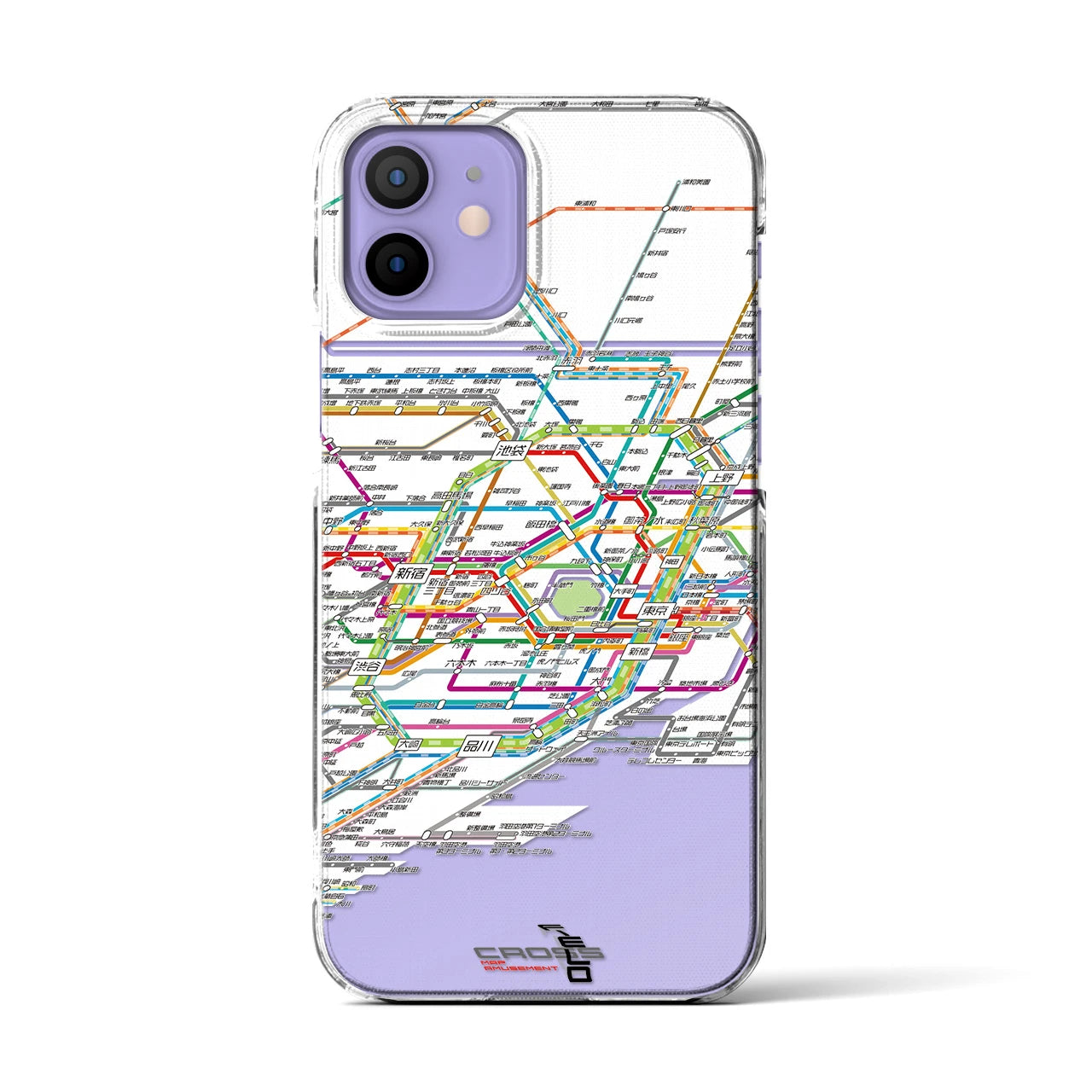 【東京路線図(東京都)】路線図iPhoneケース(クリアタイプ)