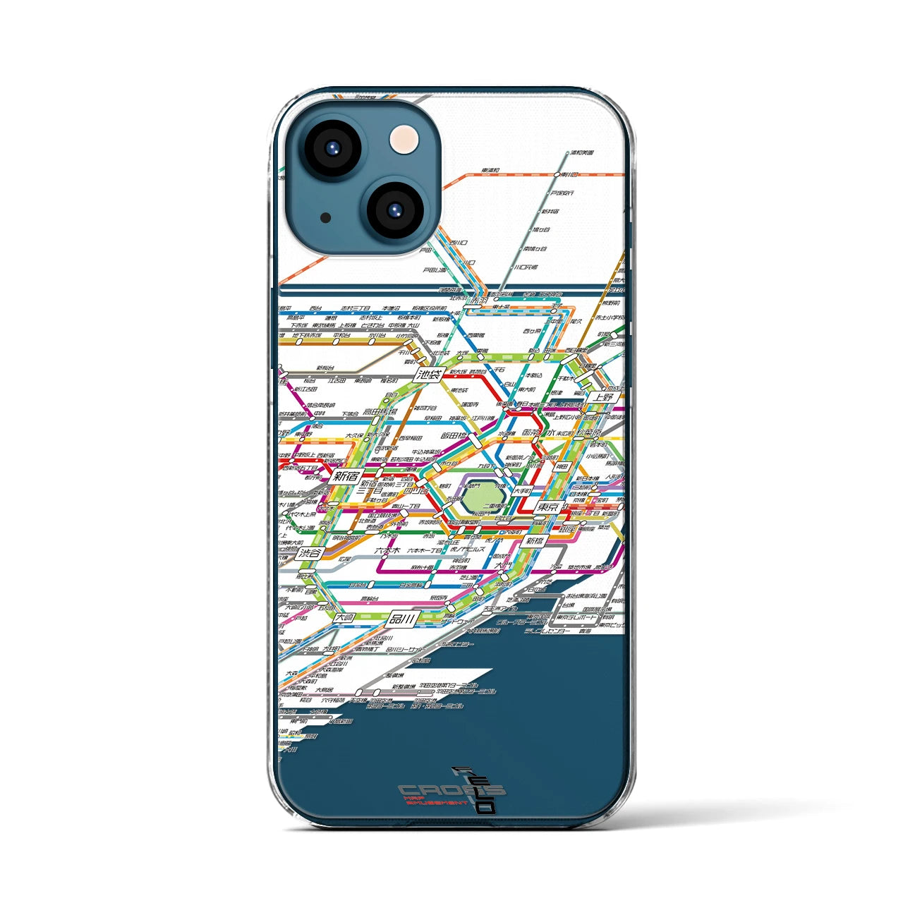 【東京路線図(東京都)】路線図iPhoneケース(クリアタイプ)