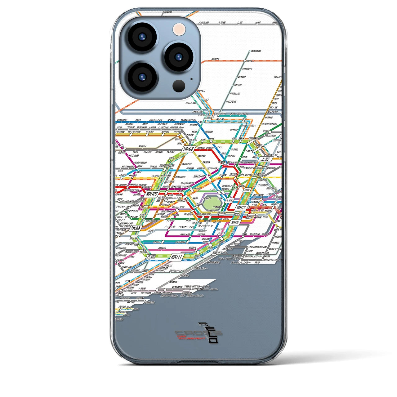 【東京路線図(東京都)】路線図iPhoneケース(クリアタイプ)