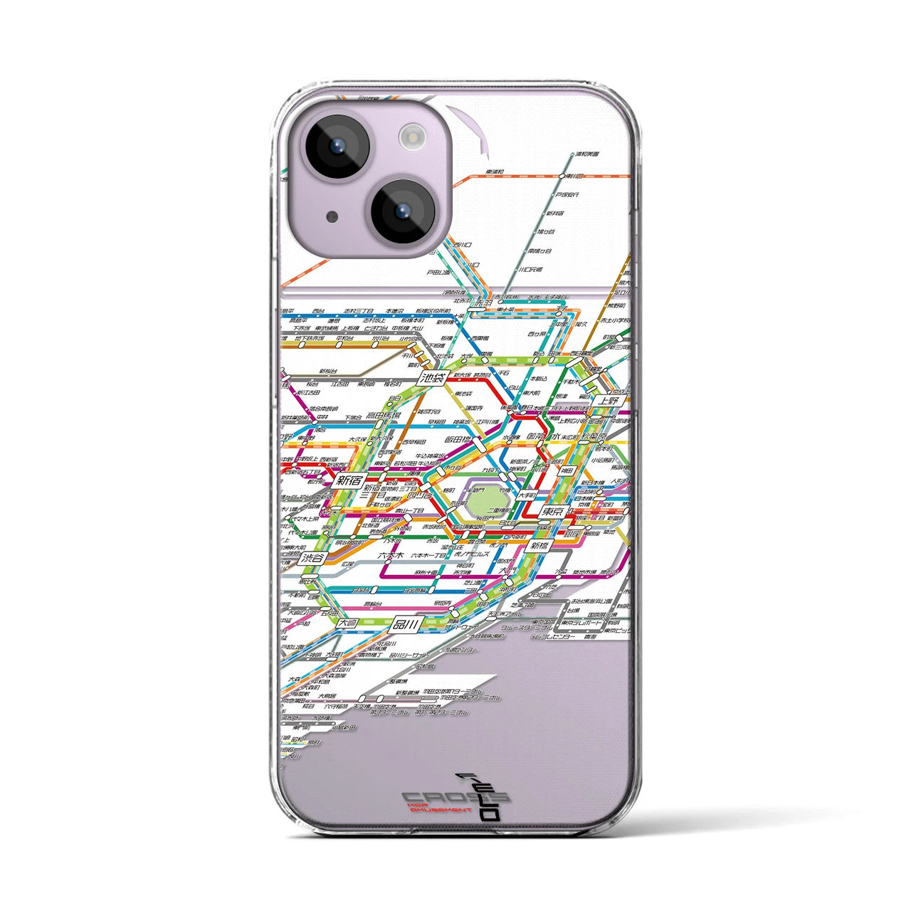 【東京路線図(東京都)】路線図iPhoneケース(クリアタイプ)
