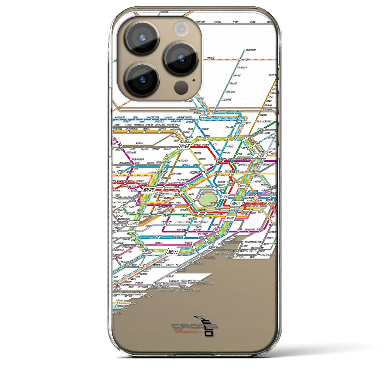【東京路線図(東京都)】路線図iPhoneケース(クリアタイプ)