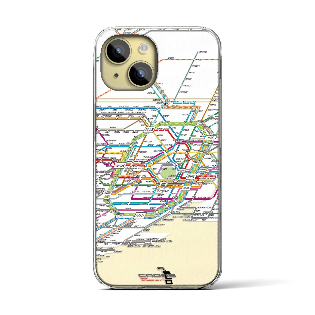 【東京路線図(東京都)】路線図iPhoneケース(クリアタイプ)