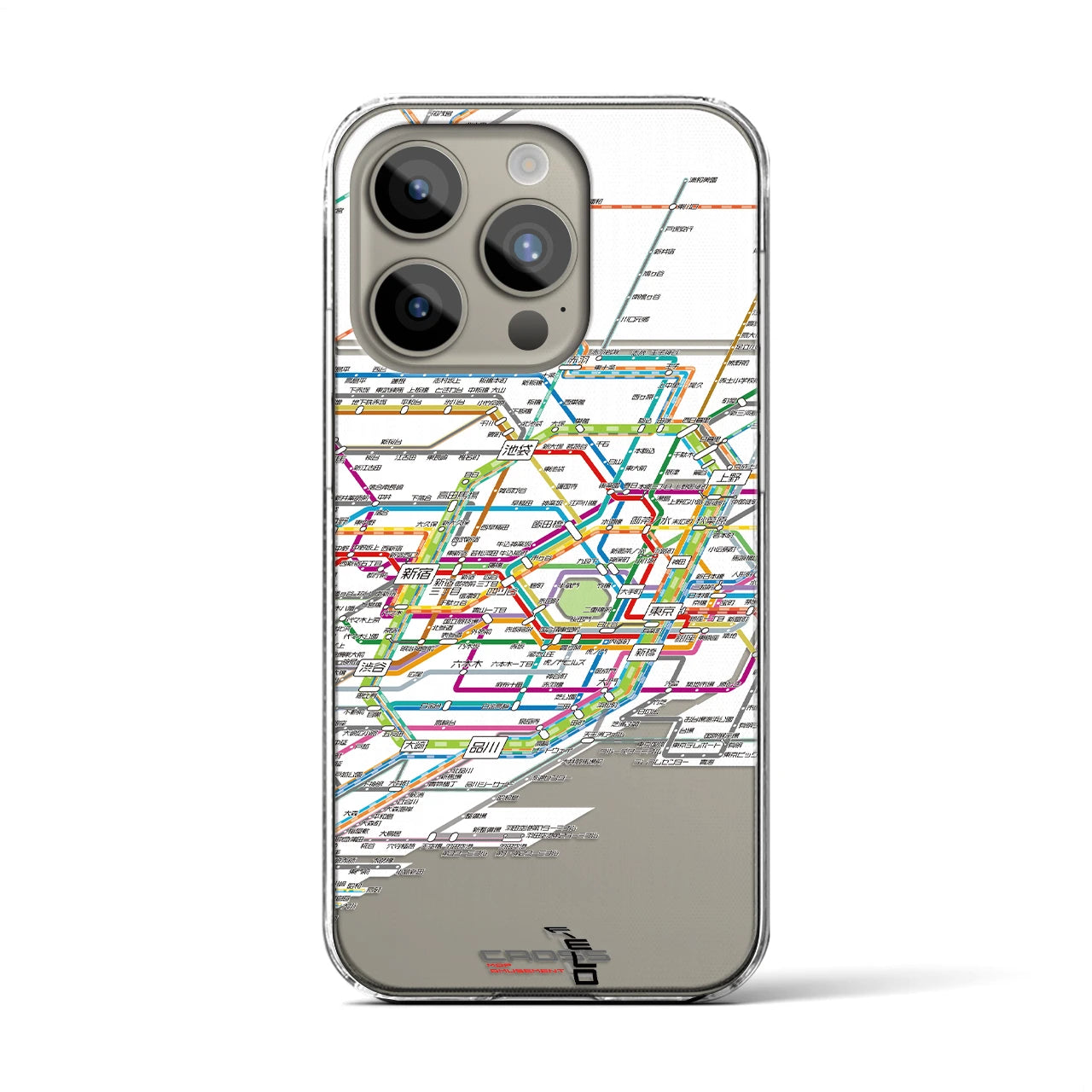 【東京路線図(東京都)】路線図iPhoneケース(クリアタイプ)