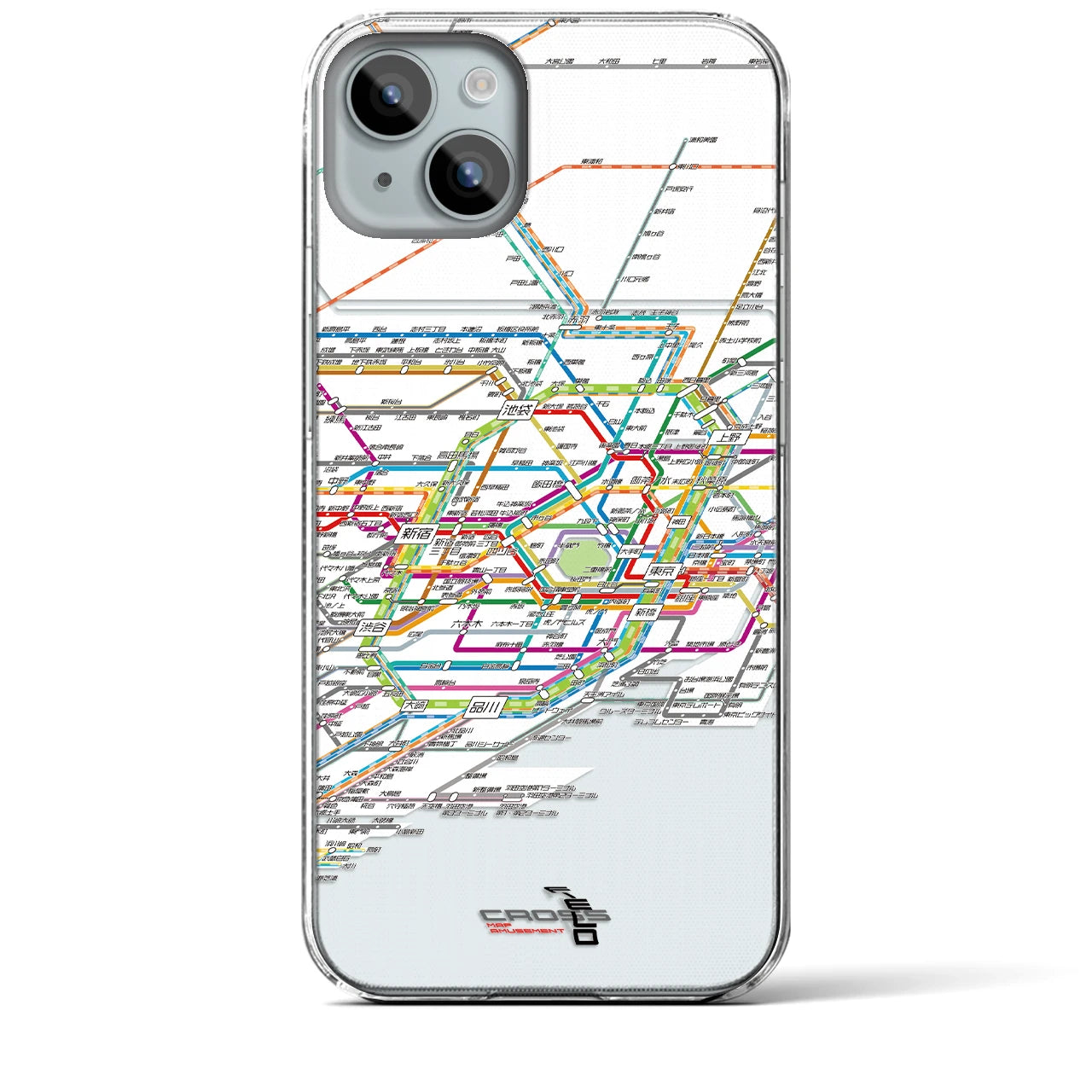 【東京路線図(東京都)】路線図iPhoneケース(クリアタイプ)