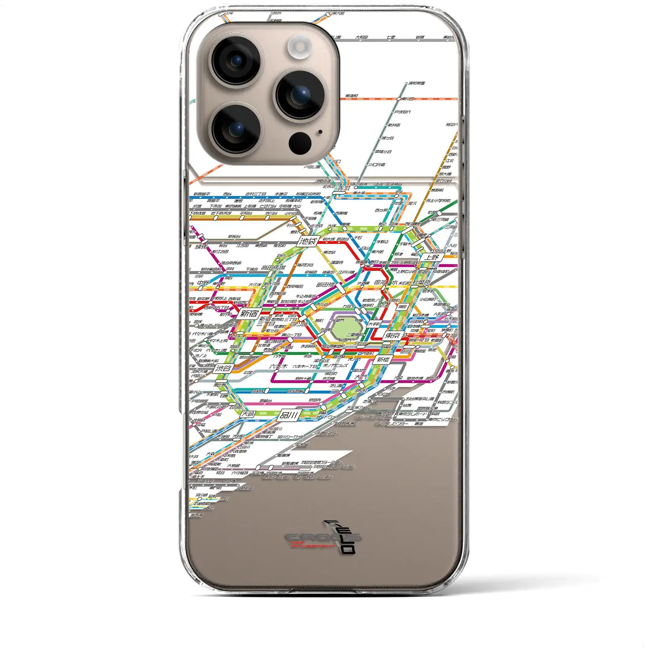【東京路線図(東京都)】路線図iPhoneケース(クリアタイプ)
