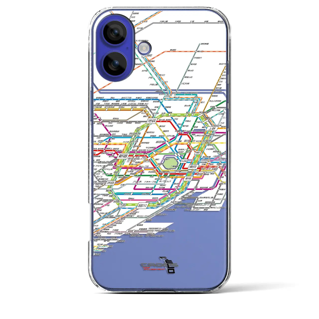【東京路線図(東京都)】路線図iPhoneケース(クリアタイプ)