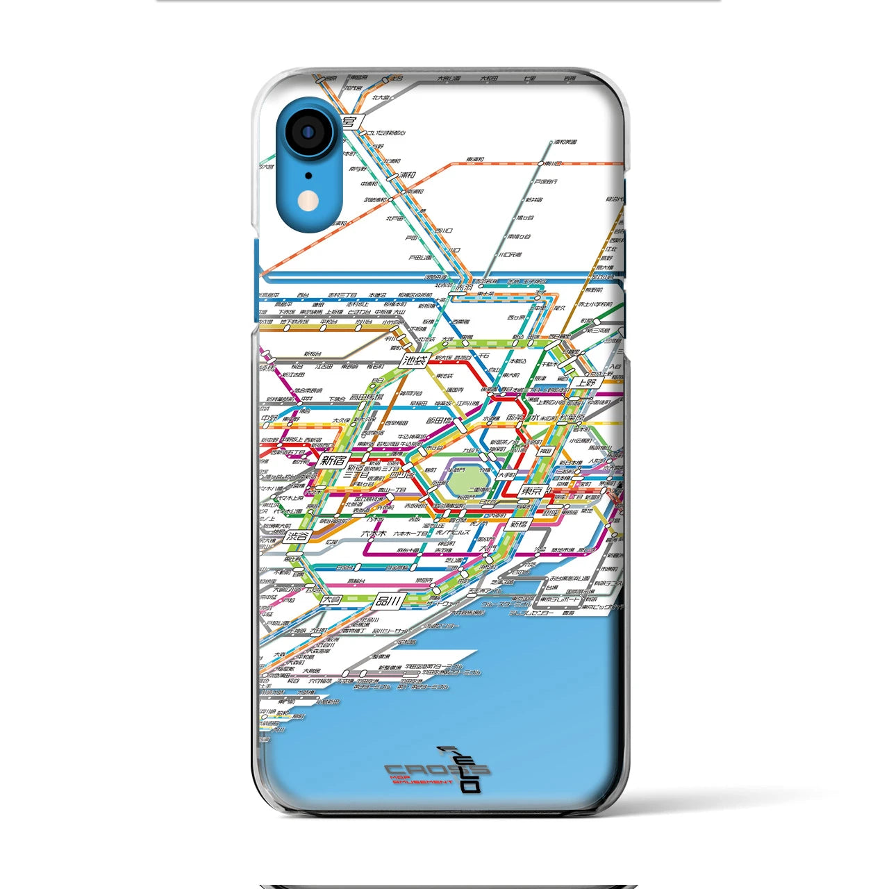 【東京路線図(東京都)】路線図iPhoneケース(クリアタイプ)