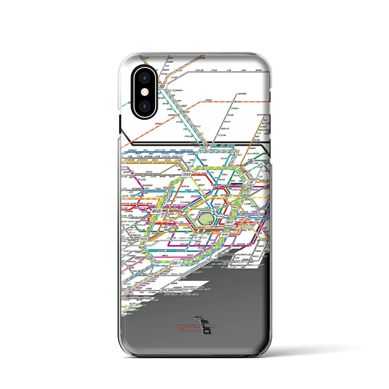 【東京路線図(東京都)】路線図iPhoneケース(クリアタイプ)