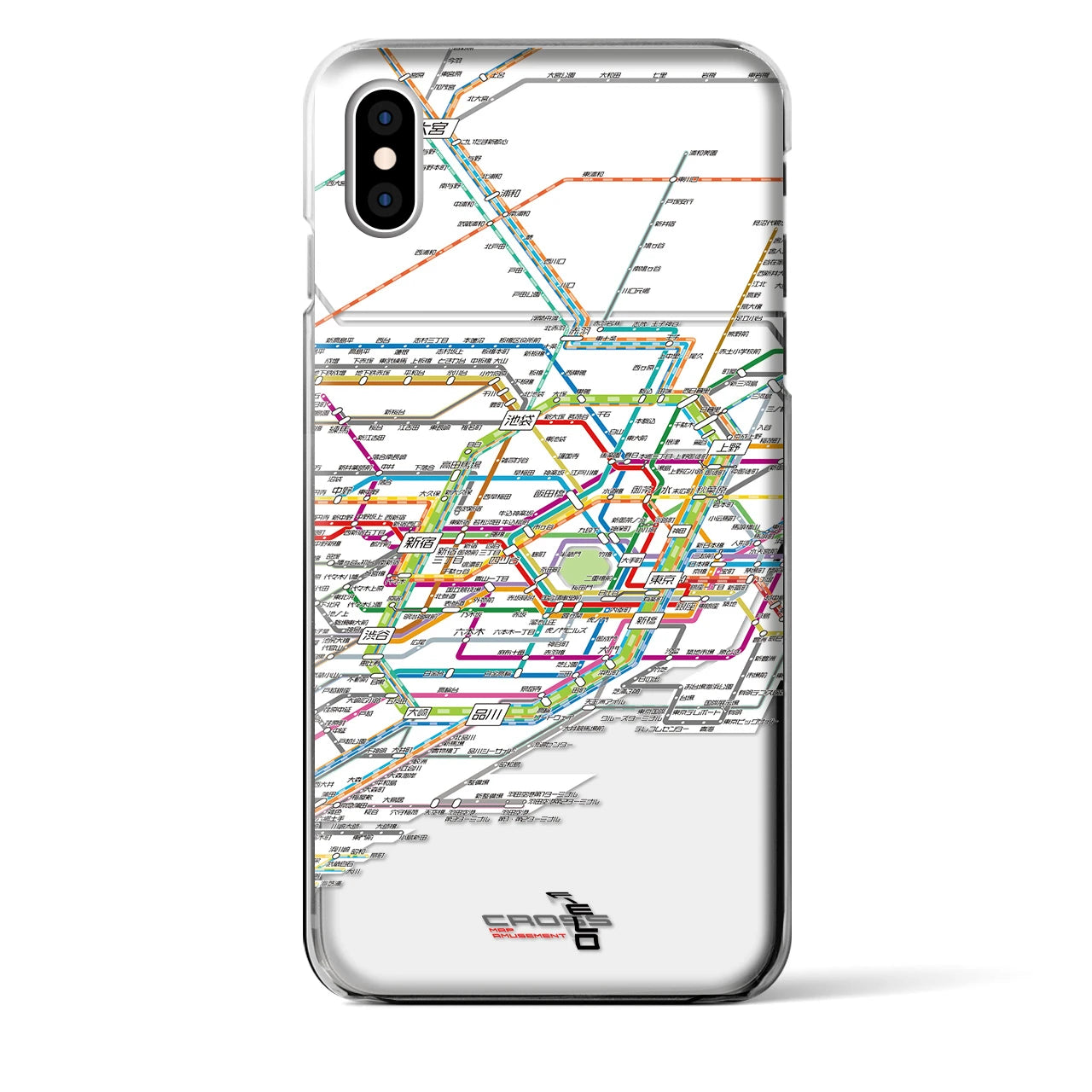 【東京路線図(東京都)】路線図iPhoneケース(クリアタイプ)