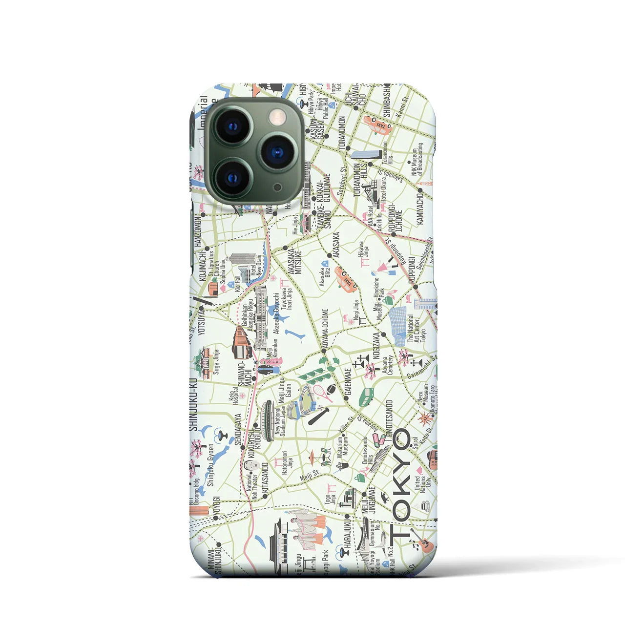 【東京都心西部】イラストマップiPhoneケース(バックカバータイプ)