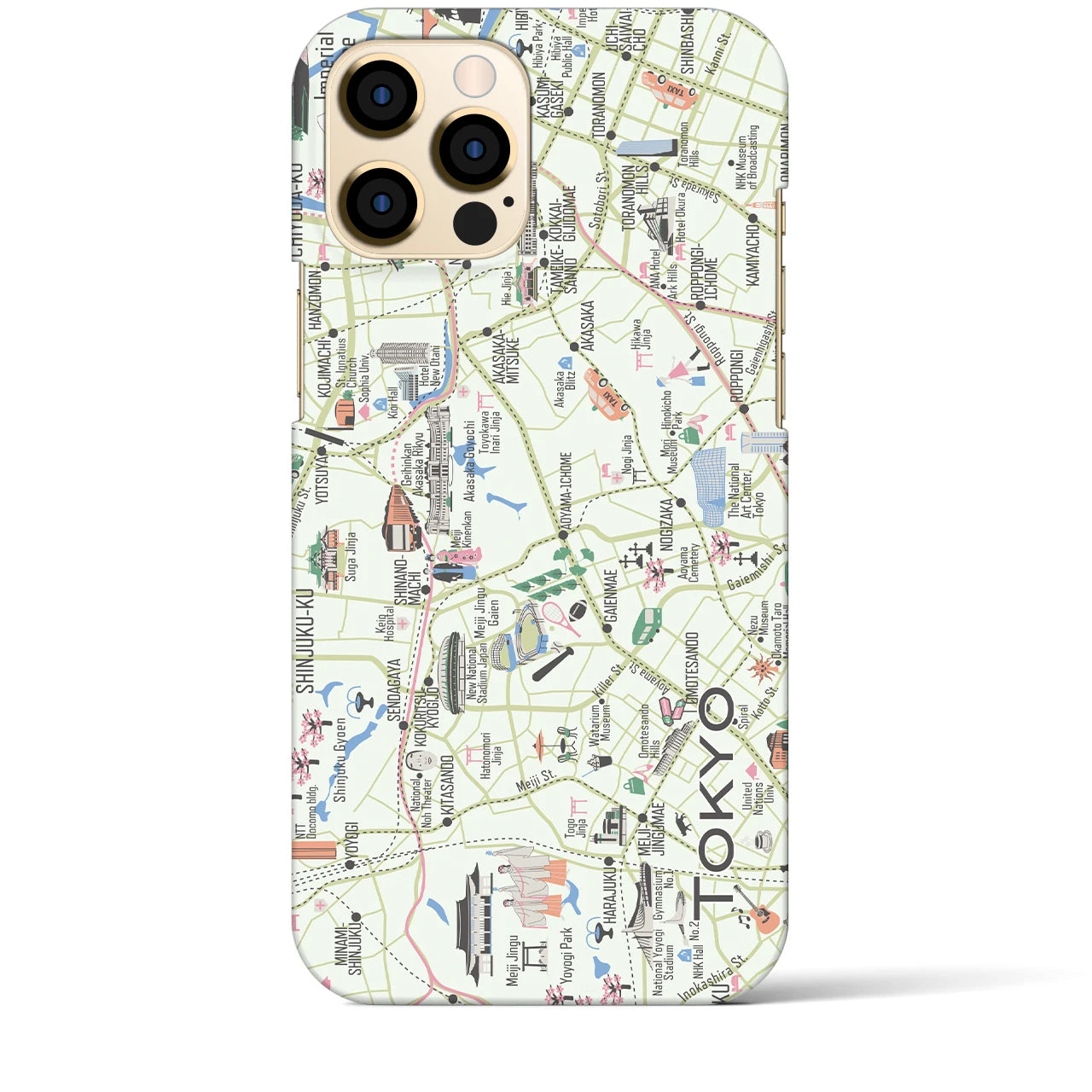 【東京都心西部】イラストマップiPhoneケース(バックカバータイプ)