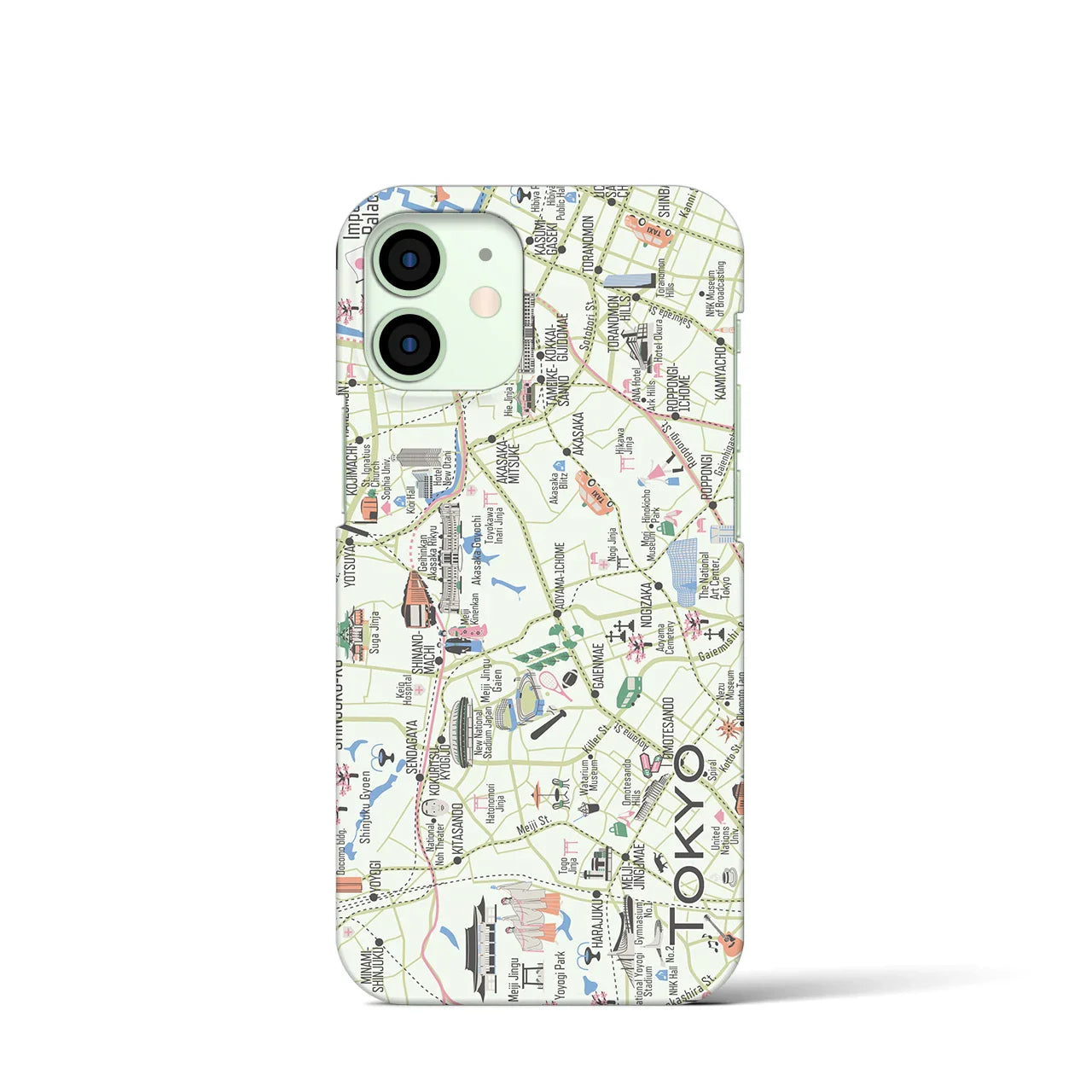 【東京都心西部】イラストマップiPhoneケース(バックカバータイプ)