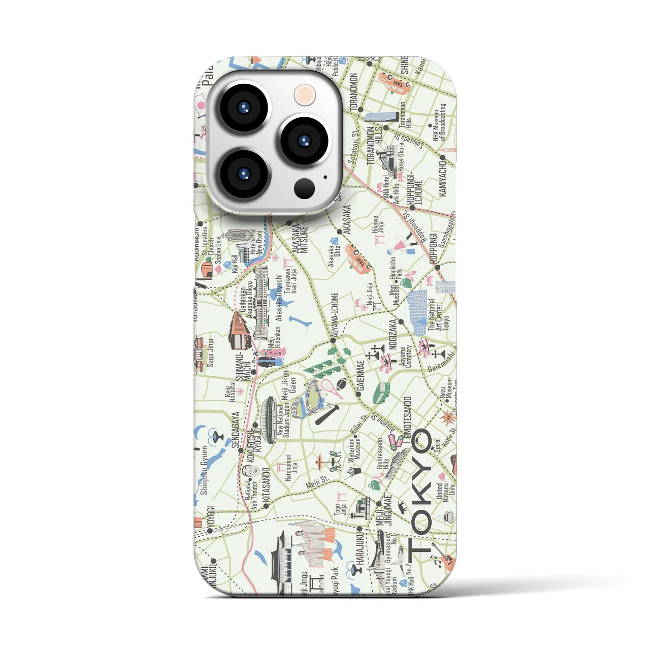 【東京都心西部】イラストマップiPhoneケース(バックカバータイプ)