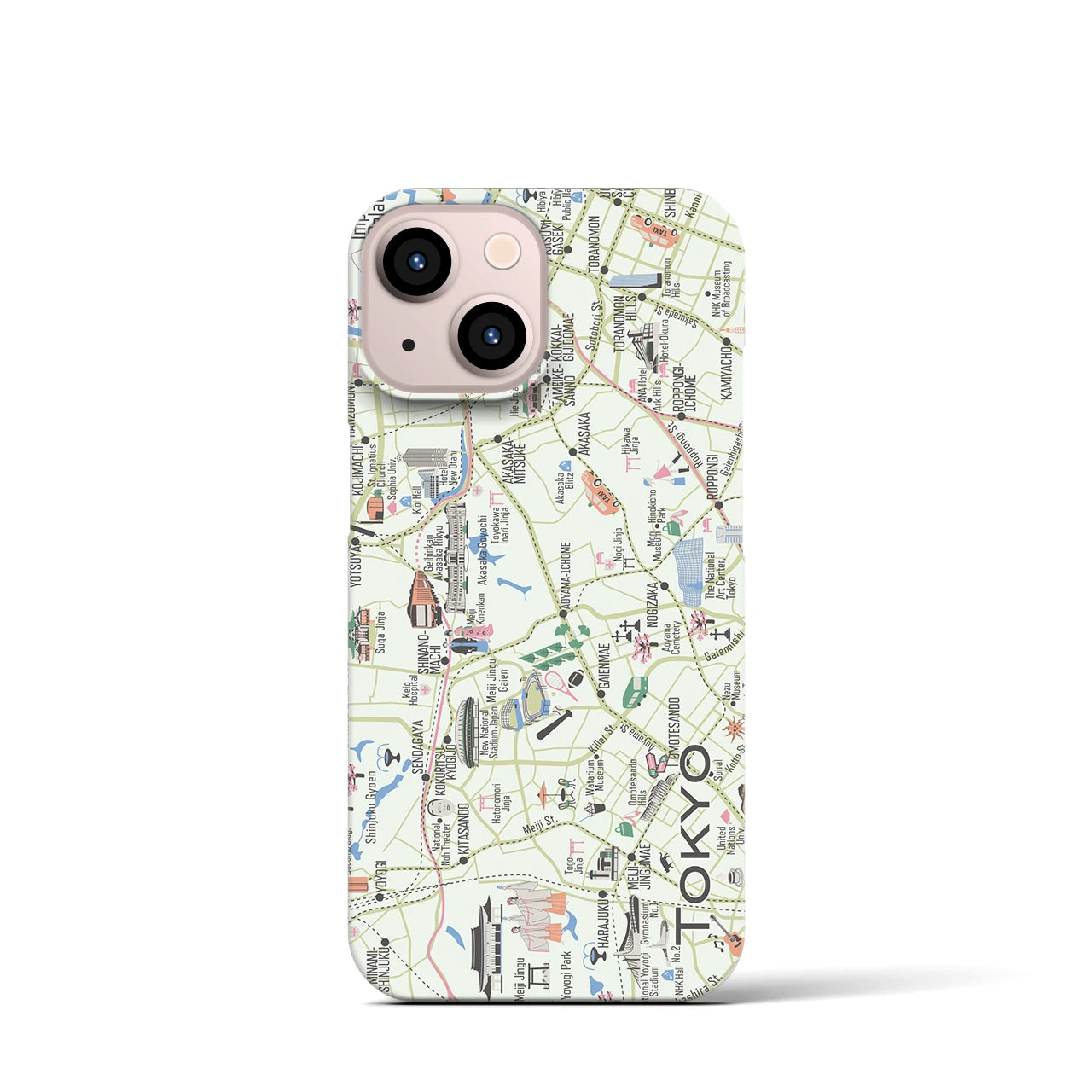 【東京都心西部】イラストマップiPhoneケース(バックカバータイプ)