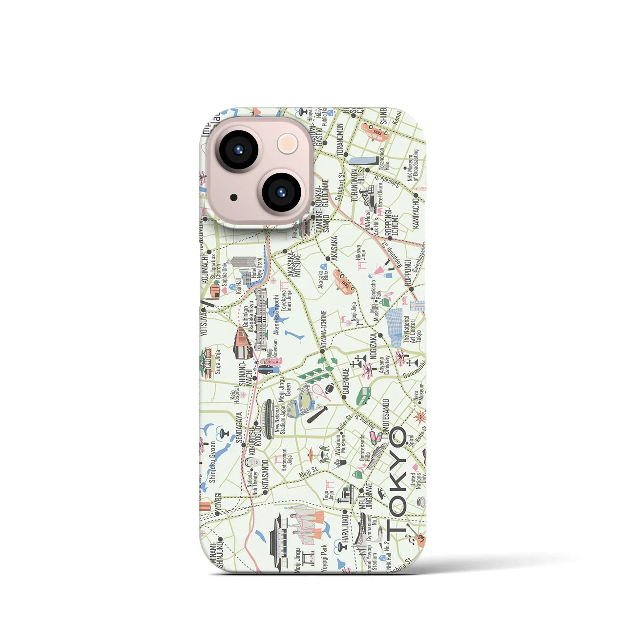 【東京都心西部】イラストマップiPhoneケース(バックカバータイプ)