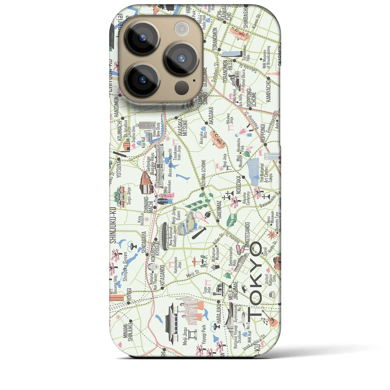 【東京都心西部】イラストマップiPhoneケース(バックカバータイプ)