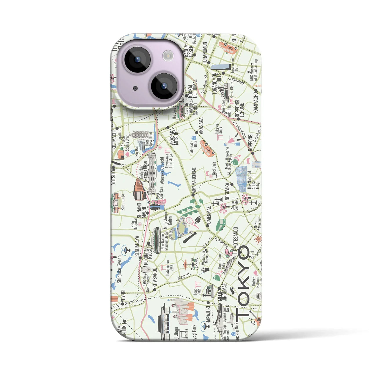 【東京都心西部】イラストマップiPhoneケース(バックカバータイプ)