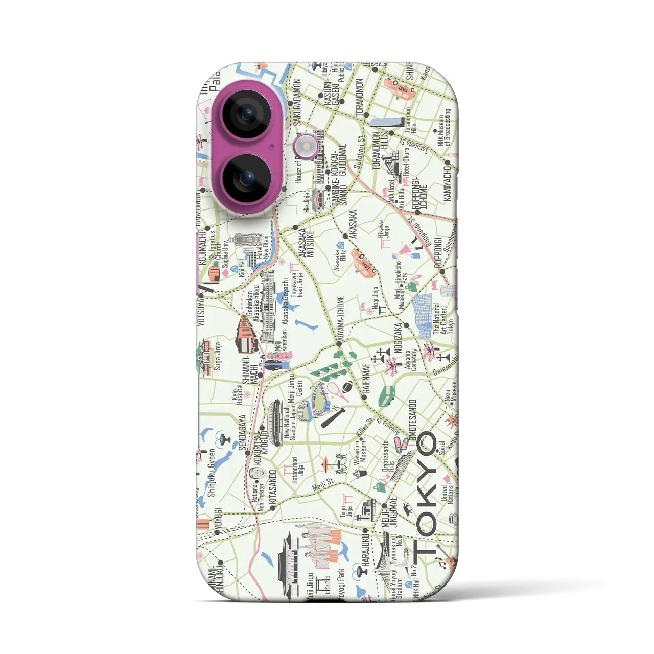 【東京都心西部】イラストマップiPhoneケース(バックカバータイプ)