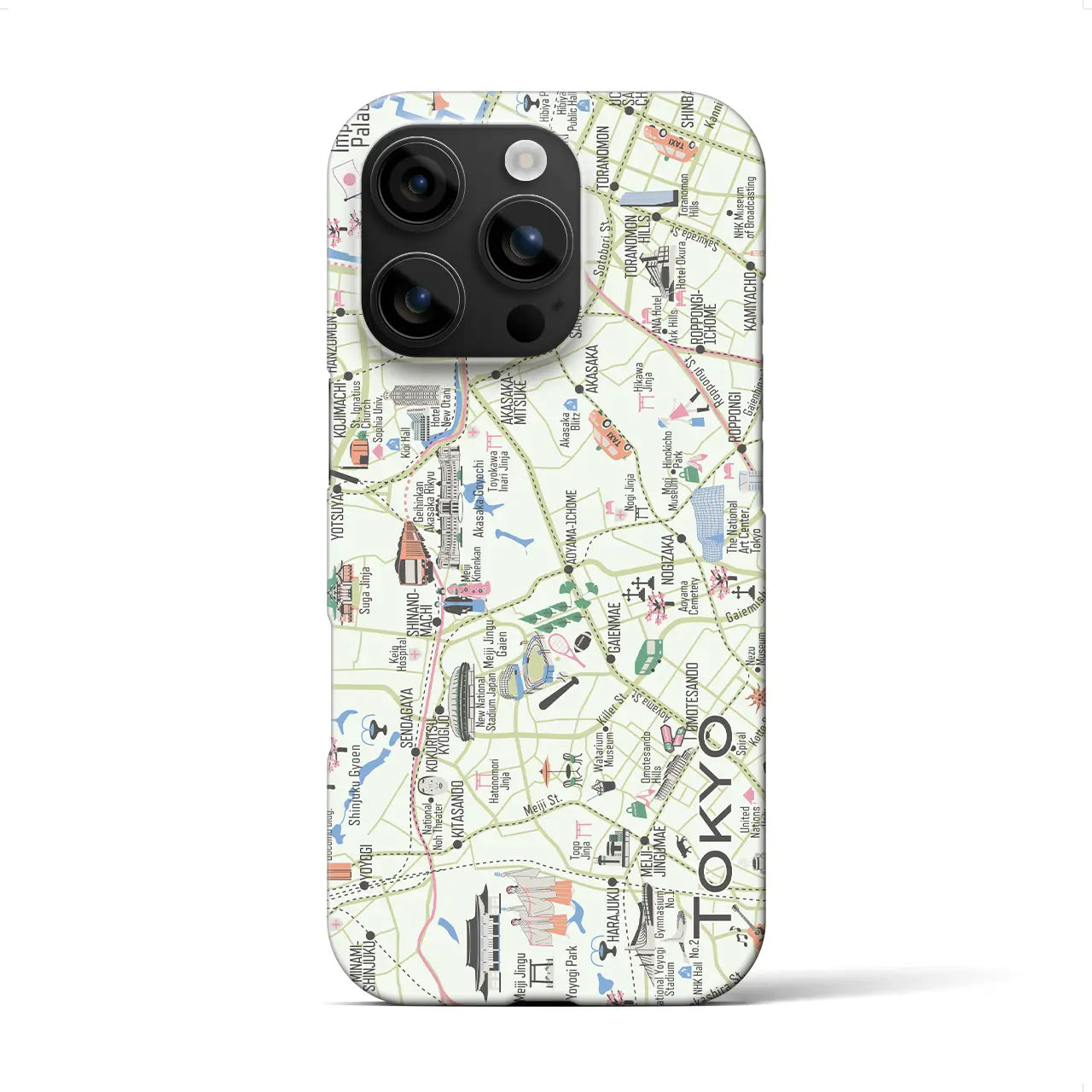 【東京都心西部】イラストマップiPhoneケース(バックカバータイプ)