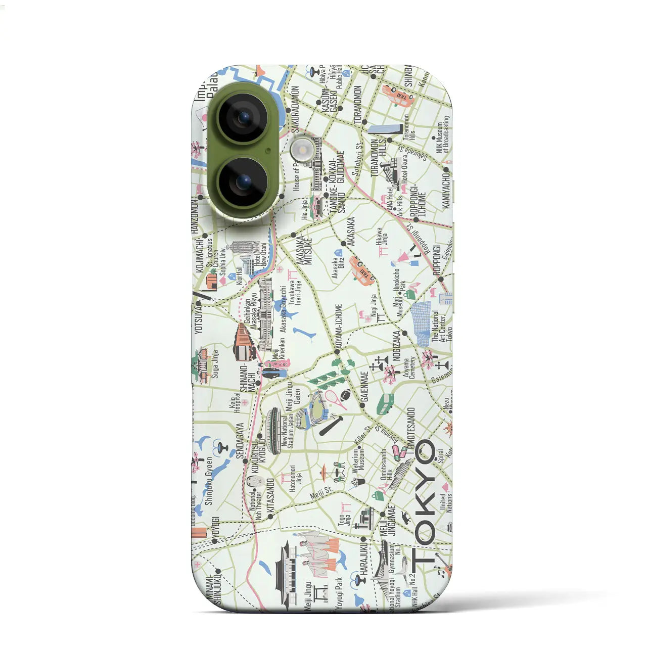 【東京都心西部】イラストマップiPhoneケース(バックカバータイプ)