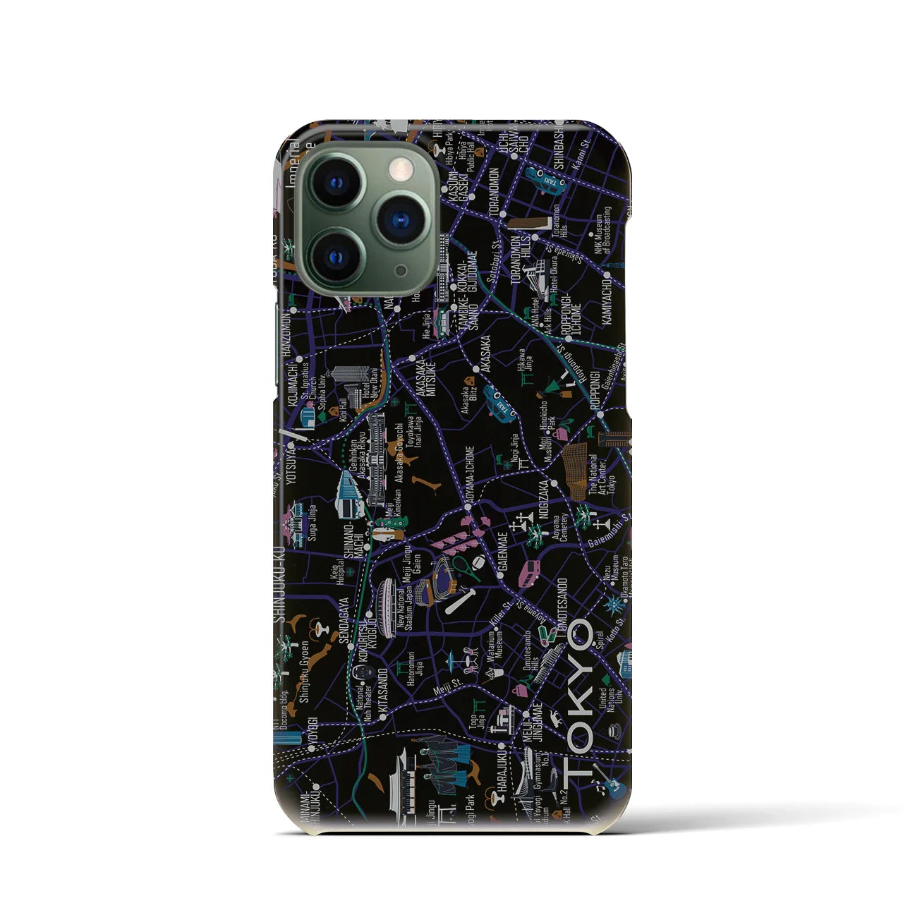【東京都心西部】イラストマップiPhoneケース(バックカバータイプ)