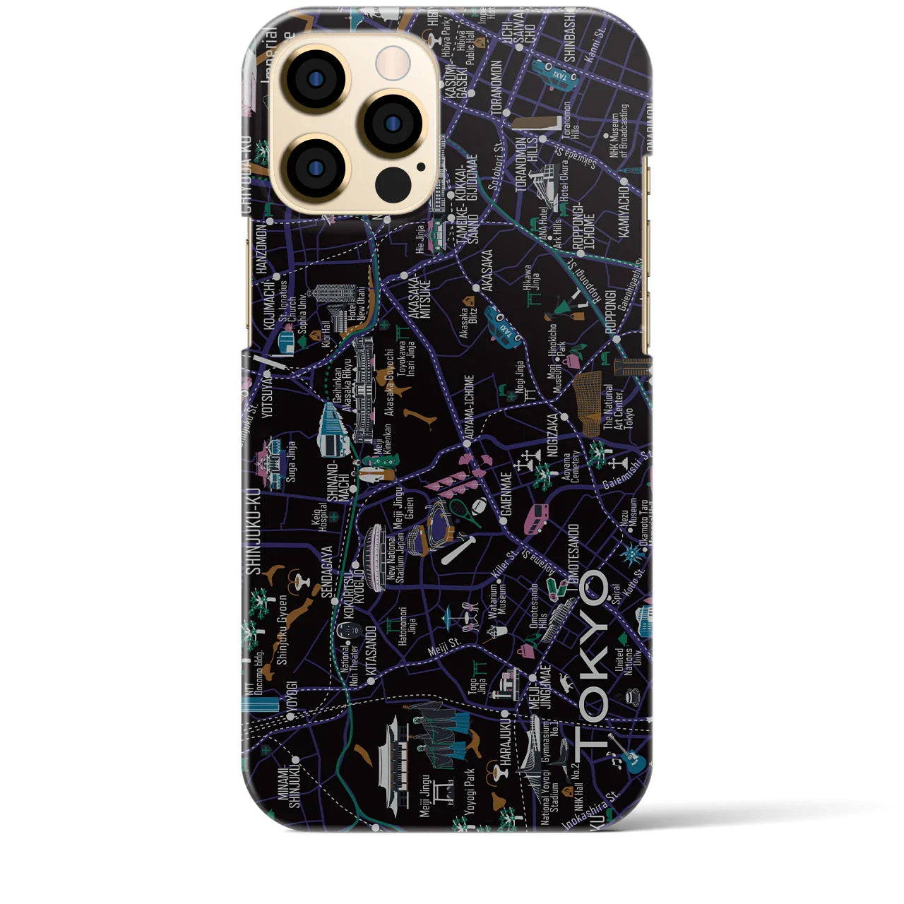 【東京都心西部】イラストマップiPhoneケース(バックカバータイプ)