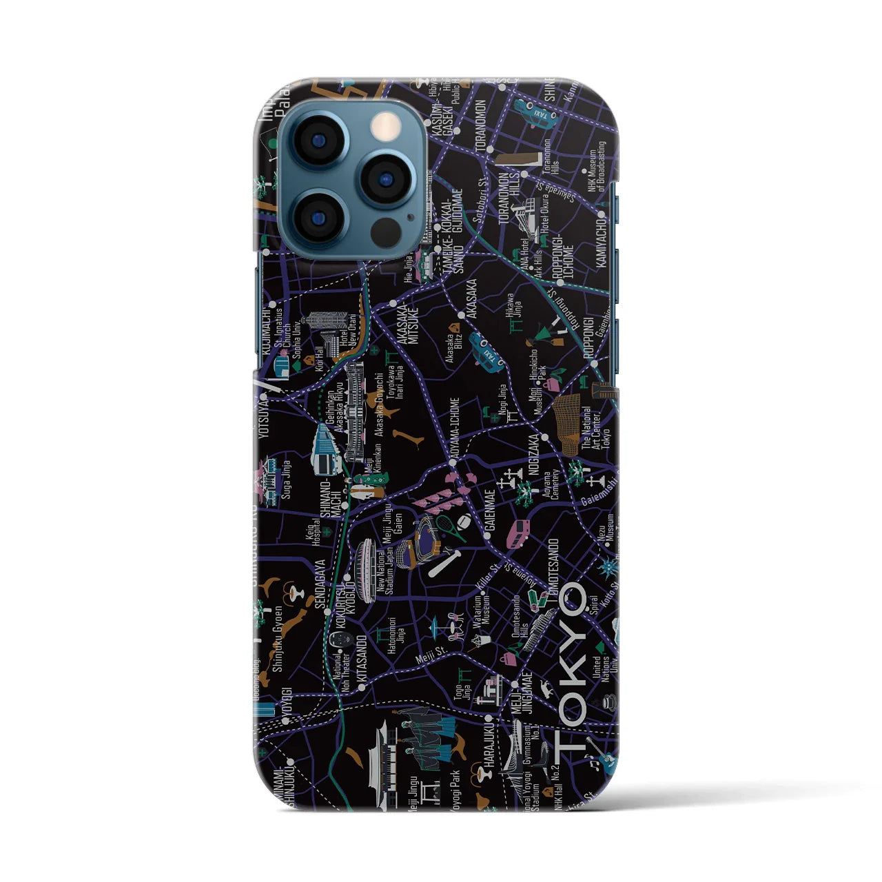 【東京都心西部】イラストマップiPhoneケース(バックカバータイプ)