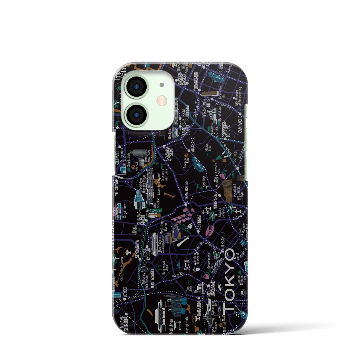 【東京都心西部】イラストマップiPhoneケース(バックカバータイプ)