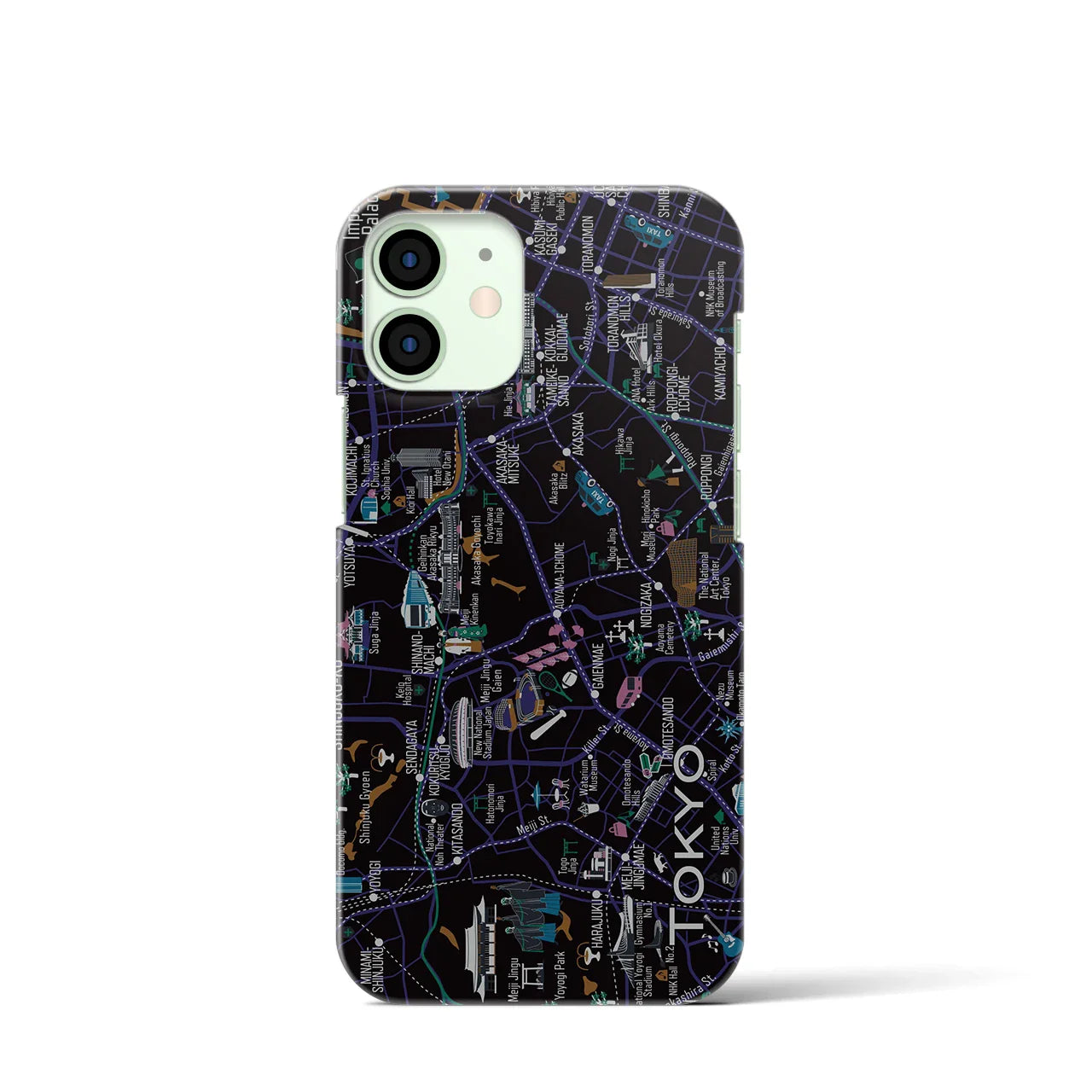 【東京都心西部】イラストマップiPhoneケース(バックカバータイプ)