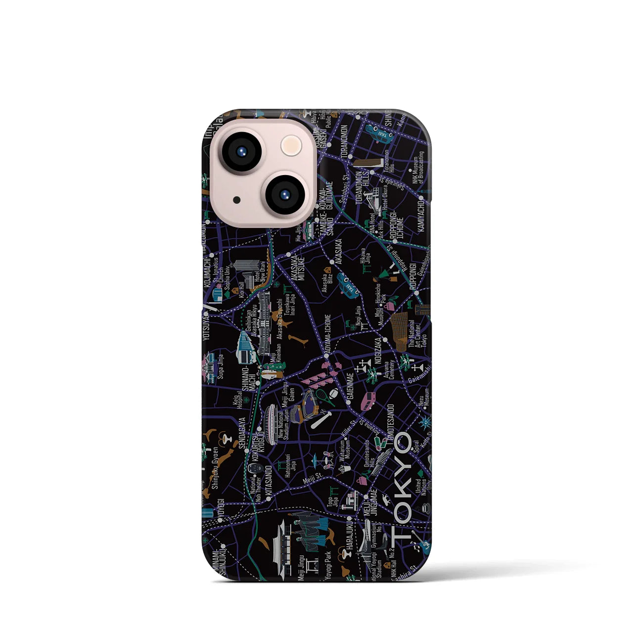 【東京都心西部】イラストマップiPhoneケース(バックカバータイプ)