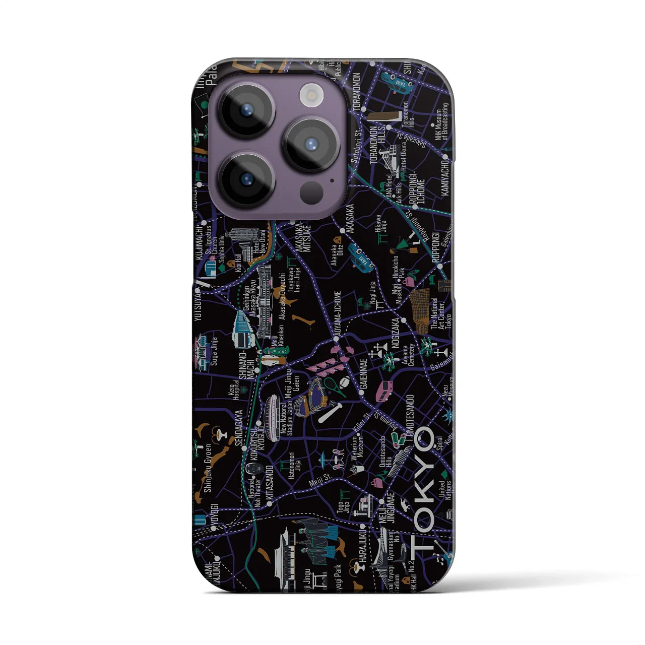 【東京都心西部】イラストマップiPhoneケース(バックカバータイプ)