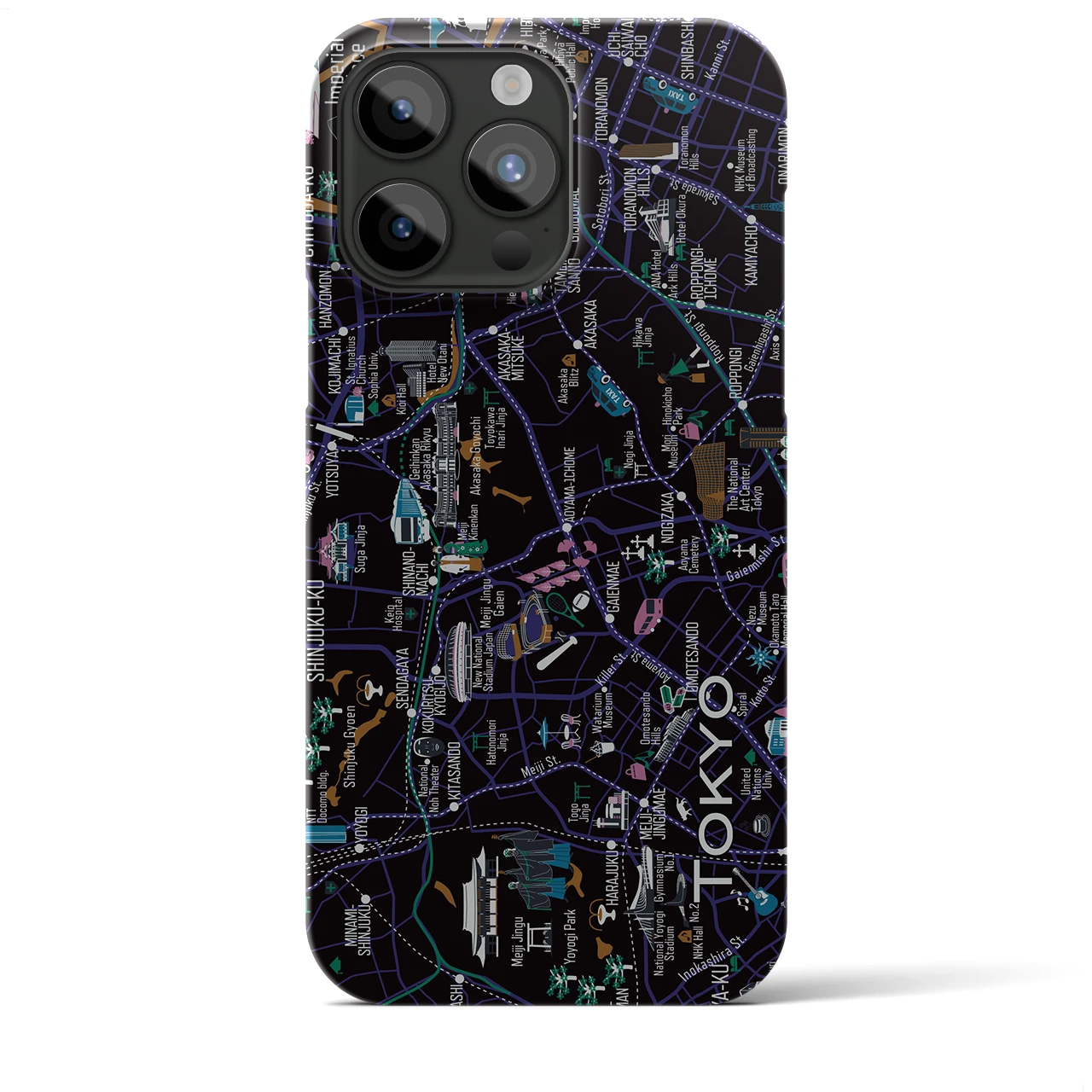 【東京都心西部】イラストマップiPhoneケース(バックカバータイプ)