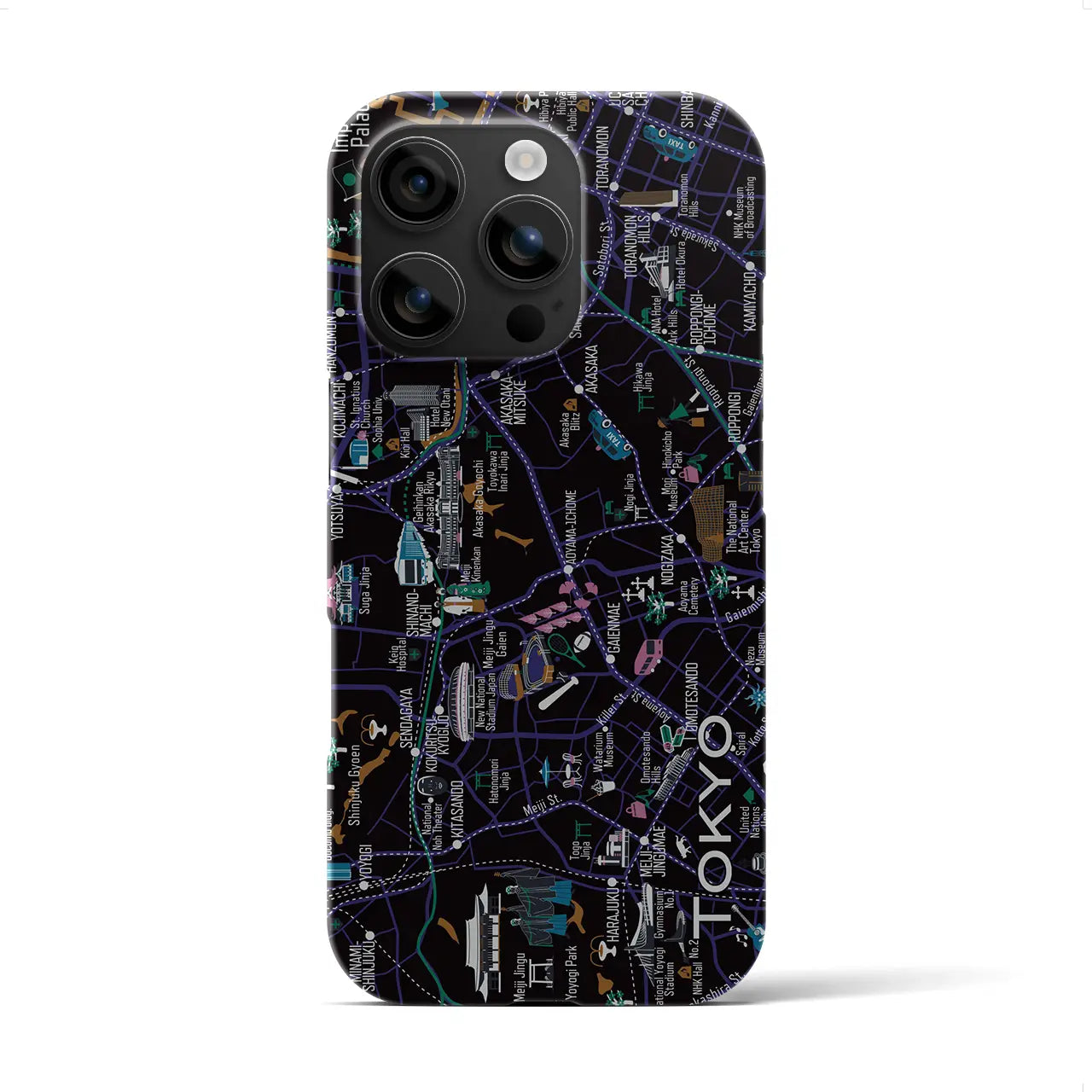 【東京都心西部】イラストマップiPhoneケース(バックカバータイプ)