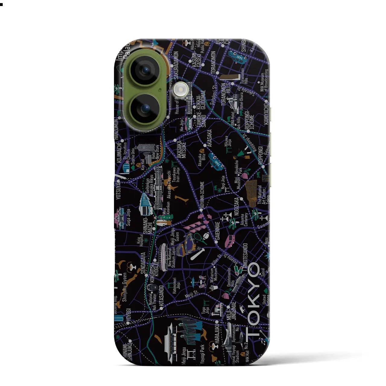 【東京都心西部】イラストマップiPhoneケース(バックカバータイプ)