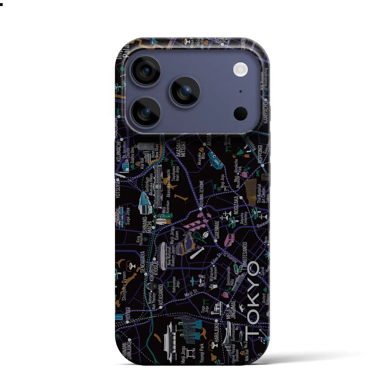 【東京都心西部】イラストマップiPhoneケース(バックカバータイプ)