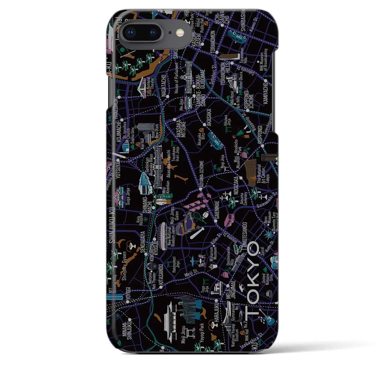 【東京都心西部】イラストマップiPhoneケース(バックカバータイプ)
