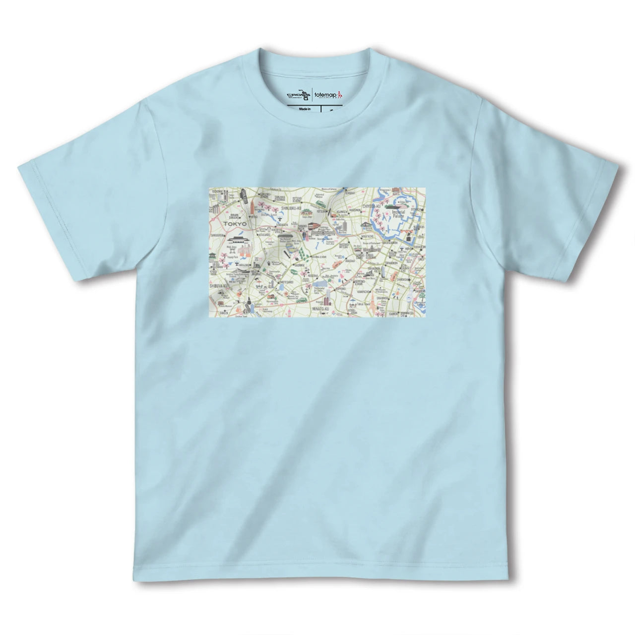 【東京都心西部(東京都)】イラストマップTシャツ