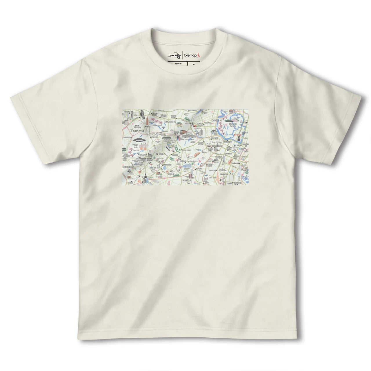 【東京都心西部(東京都)】イラストマップTシャツ
