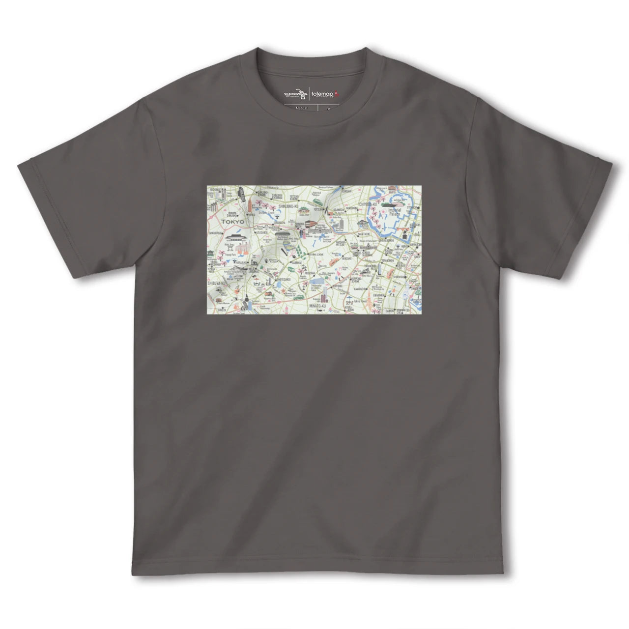 【東京都心西部(東京都)】イラストマップTシャツ