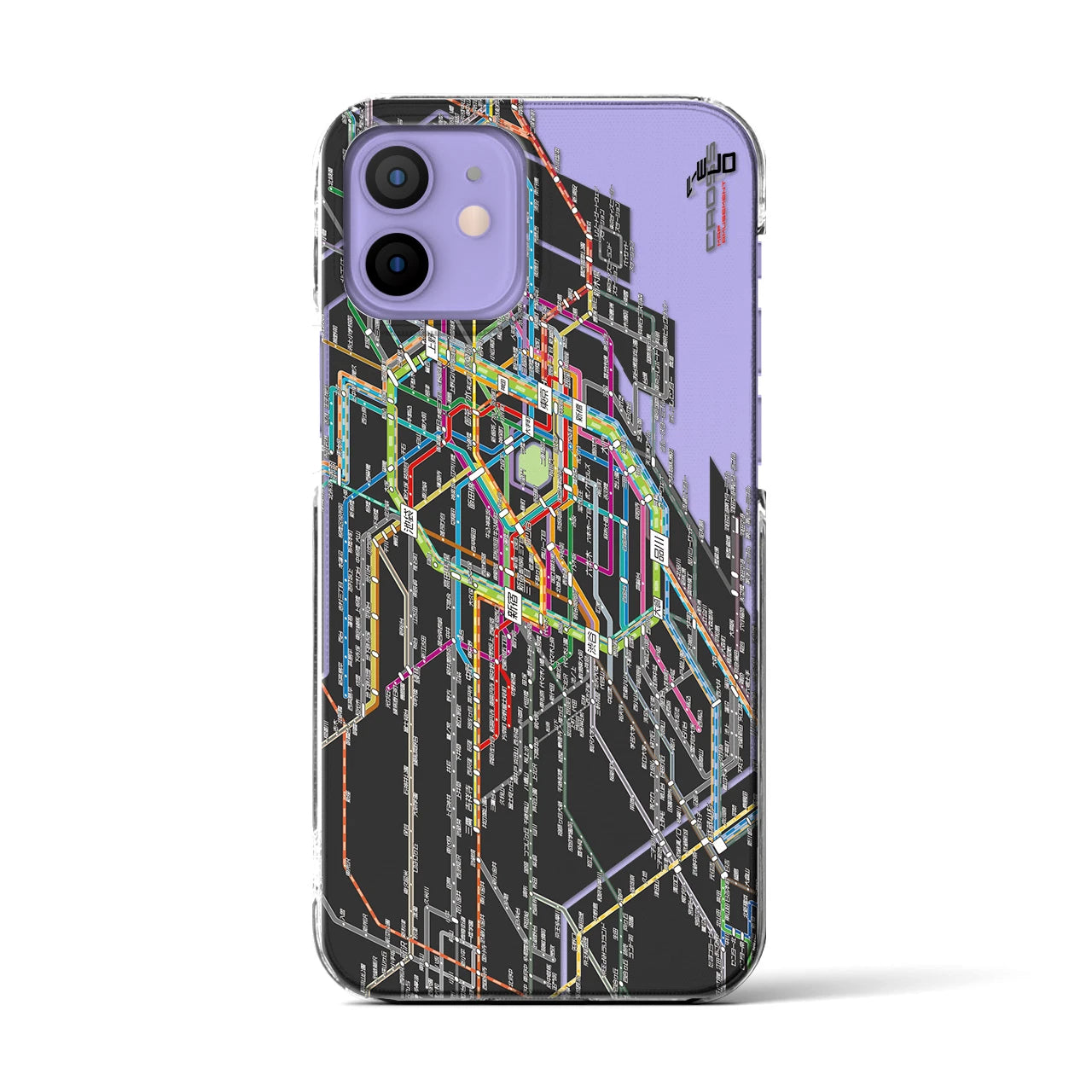 【東京西部路線図(東京都)】路線図iPhoneケース(クリアタイプ)